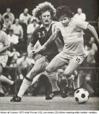 NASL Soccer Philadelphia Atoms Cosmos 1973 Home Andy Provan Len Renery