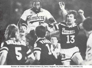 NASL Portland Timbers Boomers 1981 Road Number Bruce Bates Clyde Best Helmut Kremers, Danny Vaughn