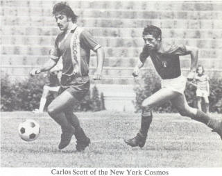 NASL Soccer New York Cosmos 74 Road Carlos Scott