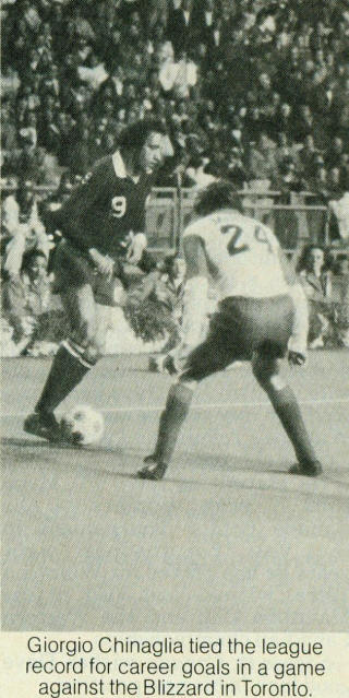 NASL Soccer New York Cosmos 1980 Road Giorgio Chinaglia, Blizzard Francesco Morini