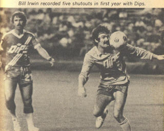 NASL Soccer Washington Dips 78 Goalie Bill Irwin