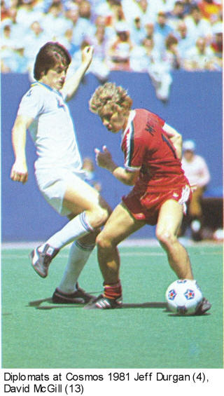 NASL Soccer Washington Dips Cosmos 1981 Road Back David McGill Jeff Durgan