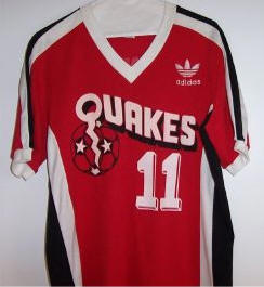 NASL Soccer San Jose Earthquakes 84 Road jersey Steve Zungul