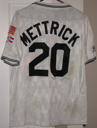 Blast 90-91 Road Jersey Mark Mettrick Back