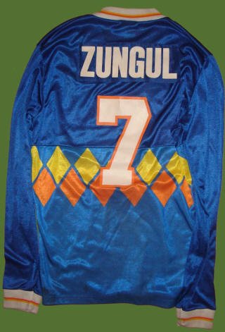 Stars 86-87 Home Jersey Steve Zungul Back