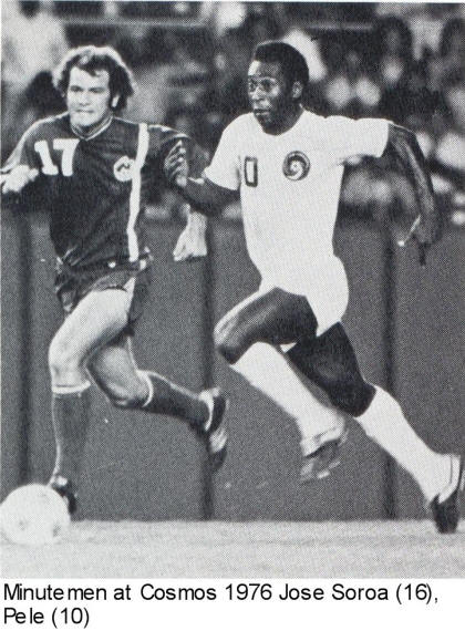NASL Soccer Boston Minutemen Cosmos 1976 Road Jose Soroa Pele