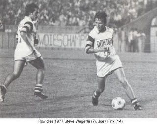 NASL Soccer Tampa Bay Rowdies 76-77 Home Joey Fink Steve Wegerle