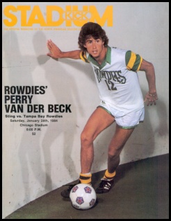 NASL Soccer Tampa Bay Rowdies 83-84 Indoor Home Perry Van Der Beck
