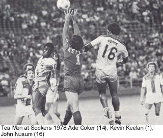 NASL San Diego Sockers 78 Home Back John Nusum 2 Tea Men Kevin Keelan