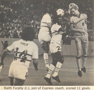 NASL Soccer Ft. Lauderdale Strikers 78 Home Back Norman Piper Express Keith Furphy