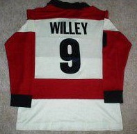 Strikers 84-85 Home Jersey Alan Willey Back