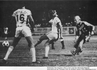 NASL Soccer Memphis Rogues Tornado 1978 Kai Haaskivi, David Grimmaldi