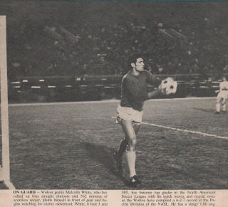 Wolves 68 Goalie Malcolm White