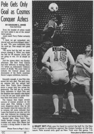 Pelé hat-trick ball from Cosmos v Los Angeles Aztecs 1977 