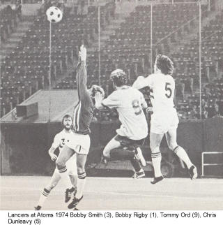 NASL Soccer Philadelphia Atoms 74 Home Back Chris Dunleavy, Bobby Rigby