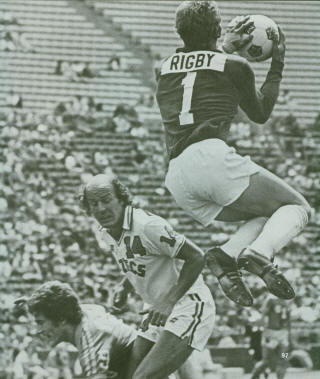 Aztecs 77 Goalie Back Bob Rigby, Kicks