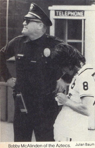 Los Angeles Aztecs 1977 Home Black Num Bob McAlinden