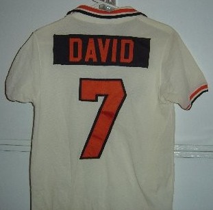 NASL Los Angeles Aztecs 1977 Home Jersey Steve David Back