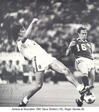 NASL Soccer Los Angeles Aztecs 81 Road Dave Shelton