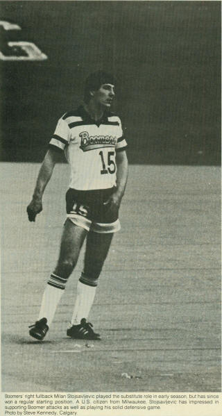 NASL Soccer Calgary Boomers 1981 Home Milan Stojsovljevic