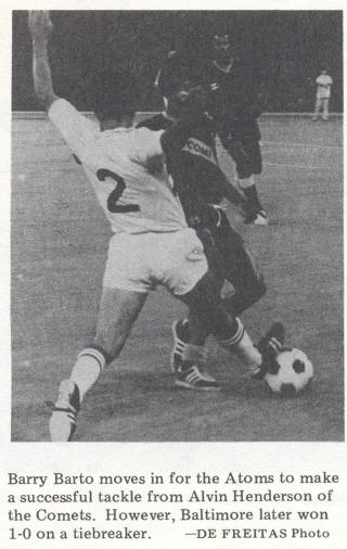 NASL Soccer Baltimore Comets 74 Road Alvin Henderson