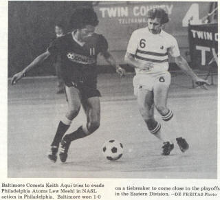 NASL Soccer Baltimore Comets 74 Road Keith Aqui