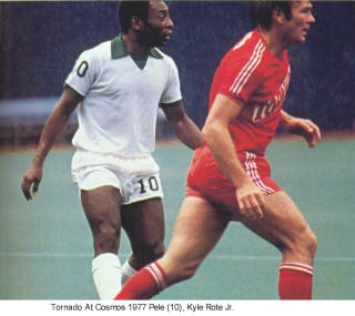 NASL Soccer New York Cosmos Tornado 1977 Home Pele No Logo No Num Kyle Rote Jr.