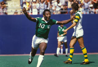 Game Action Shot - 1977 NASL New York Cosmos v St Louis Stars - Vtg Soccer  Slide