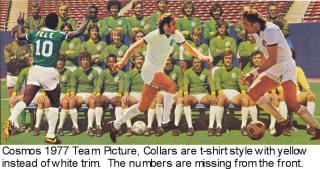 NASL Soccer New York Cosmos 1977 Road Team No Number