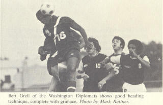 NASL Soccer Baltimore Comets 75 Peter Silvester, Alvin Henderson