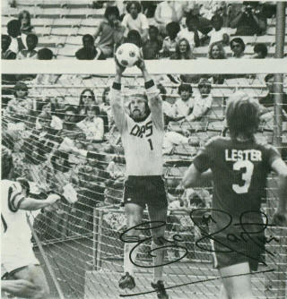 NASL Soccer Washington Dips 77 Goalie Eric Martin, Mike Lester