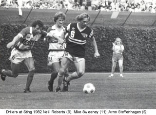 NASL Soccer Edmonton Drillers 82 Road Neill Roberts, Mike Sweeney