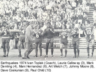 NASL Soccer San Jose Earthquakes 74 Road Johnny Moore