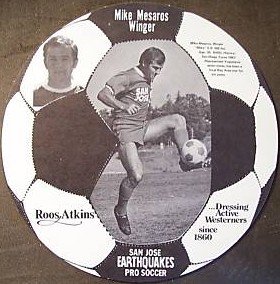 NASL Soccer San Jose Earthquakes 74 Road Mike Mesaros