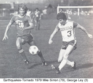 NASL San Jose Earthquakes 79 Road Preseason Mike Simon George Ley Tornado