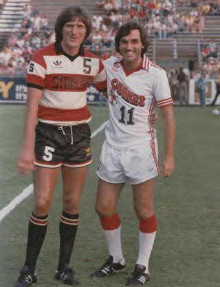 Ft. Lauderdale Strikers San Jose Earthquakes Alex Schoenmmaker, George Best