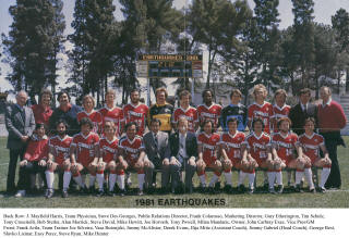 NASL Soccer San Jose Earthquakes 81 Road Team