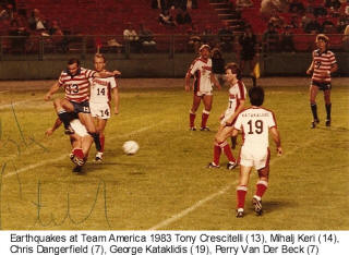 NASL Soccer San Jose Earthquakes 83 Home George Katakalidis