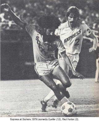 NASL Detroit Express 79 Home Paul Hunter Sockers Leonardo Cuellar