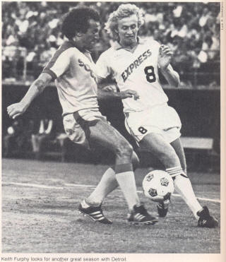 NASL Soccer Detroit Express 80 Home Keith Furphy