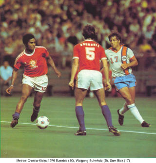 NASL Soccer Minnesota Kicks 76 Home Sam Bick Metros-Croatia Eusebio