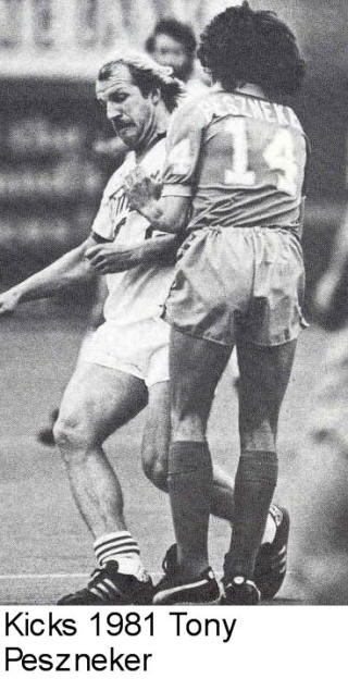 NASL Minnesota Kicks 81 Road Back Tony Peszneker