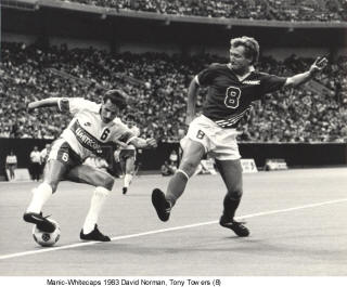 NASL Soccer Montreal Manic 83 Road Tony Towers, David Norman whitecaps