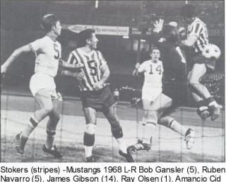 Cleveland Stokers Chicago Mustangs 1968 Home Bob Gansler, Ray Olsen, Amancio Cid, Ruben Navarro, James Gibson