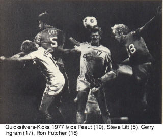 NASL Las Vegas Quicksilvers 77 Home Ivica Pesut, Gerry Ingram