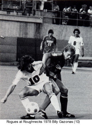 NASL Soccer Tulsa Roughnecks 78 Home Billy Gazonas