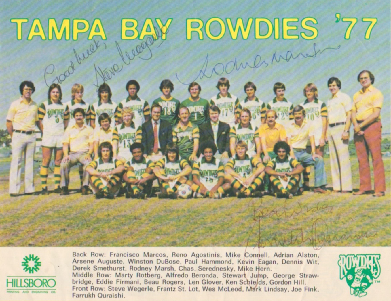 NASL Tampa Bay Rowdies Rosters