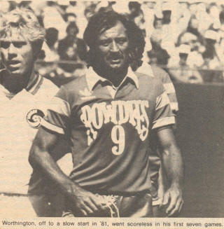 NASL Soccer Tampa Bay Rowdies 81 Road Frank Worthington