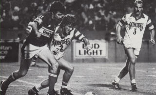 NASL Soccer Tampa Bay Rowdies 83 Home Gregg Thompson, Glenn Myernick, Whitecaps Peter Lorimer