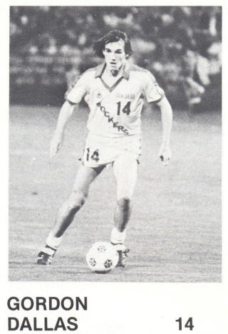 NASL Soccer San Diego Sockers 81 Home Gordon Dallas